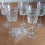 Rare Set of Six Antique Edwardian High Quality Hand-Blown, Hand-Etched and Hand-Cut Bohemian Glass Liqueur/Cordial Glasses, in the Original Pall Mall Lady Hamilton Pattern, Circa 1900 Image 4