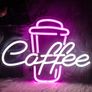 (FREE SHIPPING) Coffee LED Sign Pink Neon Signs Neon Lights Bedroom Decor (15.7 inch x 11.8 inch) Image 4