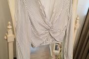 Topshop Smart Pin Stripe Blouse size 10
