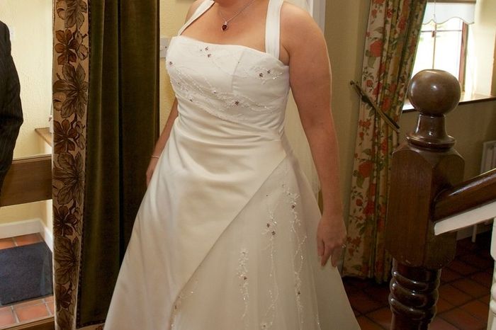 A-Line Wedding Dress with beautiful beading & embroidery