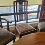 mahogany coffe table and 6 chairs Image 2