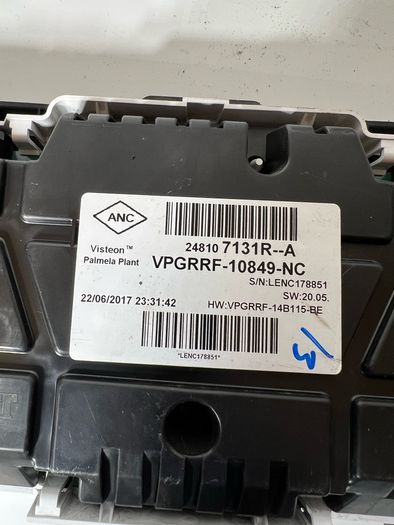 Control panel Renault Captur 248107131R VPGRRF-10849-NC Speedometer 2017 a1l1b62s