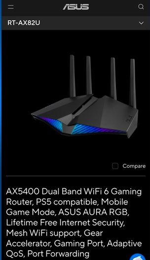 Router Asus Rt Ax82u  Ax5400