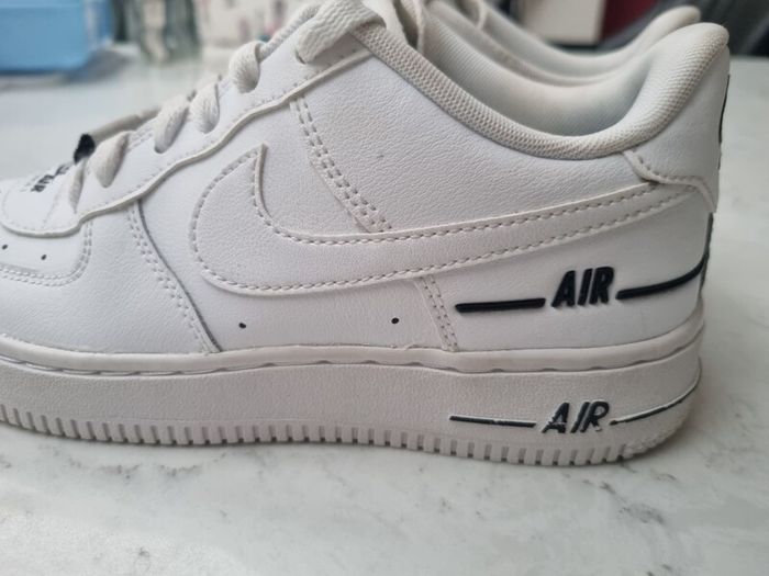 Nike Air Force 1 LV8 3 GS white black Double Air CJ4092-100 UK 3 EU 35.5