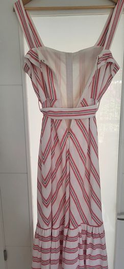 KARL LAGERFIELD Paris striped nautrical belted midi with gold tone button Sz 8 US (Fit 12UK) - Rrp 335 (New)