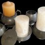 Vintage Arts & Crafts Hammered Pewter Set/Stampeded Image 10