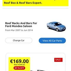 Roof bars for Ford Mondeo 2008