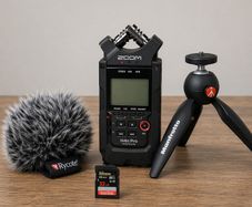 Zoom H4n Pro (Black) + Rycote Windscreen + Manfrotto Pixi Mini Tripod, Mint