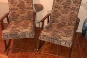 Pair of vintage rocking armchairs
