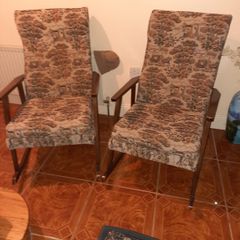 Pair of vintage rocking armchairs