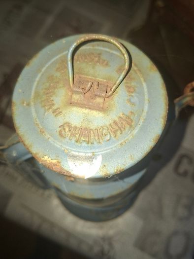 Vintage Blue Kerosene Hurricane Lantern, Postage available or Collection