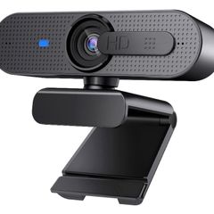 1080P HD Autofocus Webcam, Dual-Mic and Privacy Cover for Mac/Computer/Laptop/Xbox One, Live Streaming/Skype/Video Chat/On-line Class/Conference, Black (FREE POSTAGE)