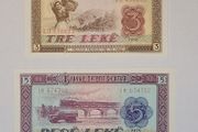 Albania 3, 5 Leke notes UNC