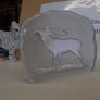 reindeer glass ornament Image 2
