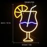 Cocktails Neon Sign for Wall Decor Goblet LED (15.7 inch x 10 inch) Image 2