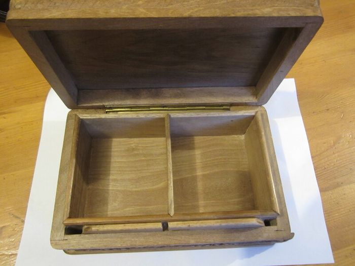 Vintage hand carved puzzle box