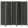 5-Panel Room Divider Black 193x160 cm Water Hyacinth Image 2