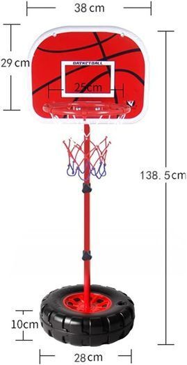 Kids Portable Basketball Stand with Ball
