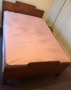 Double bed, bed side lockers & dressing table