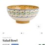 Nicholas Mosse large ceramic salad bowl, forget me not, 28cm Image 2