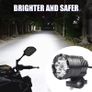 2PCS 60W Additional Led Headlights for Motorcycle Universal Moto Spotlight LED Motorcycle Headlight Auxiliary 12V 24V Car Lamp Image 4