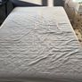 HAUGA upholstered bed, 2 storage boxes and firm mattress, Vissle grey Image 4