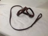 Small leather dog harness