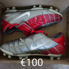 Football Boots Total 90 Nike Air Ninety II Zoom Air Red/Grey (2002) Size 7.5UK SG