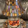 Yanky Candle Accents Large Jar Topper Glass Shade and Matching Plate Image 2