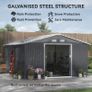 Garden Metal Storage Shed 13 x 11ft Image 3