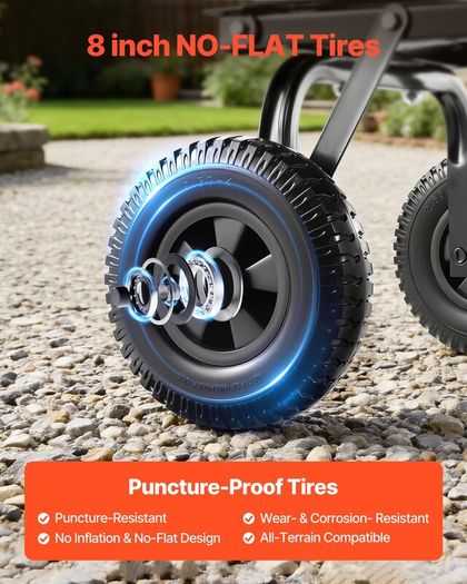 Garden Dump Cart 181kg - No-Flat Wheels