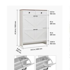 Shoe cabinet with drawer - brand new