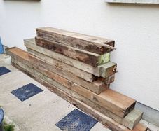 Garden sleepers, used. For firewood or reuse.