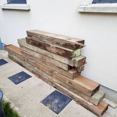 Garden sleepers, used. For firewood or reuse.