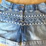 F&F Denim Embroidered Shorts, Greek Style Summer Shorts, Size - 13/14Yrs Image 3