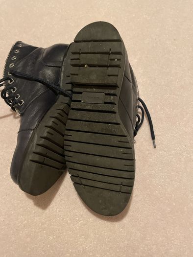 Dark Navy leather ankle boots Marco Moreo Size 38