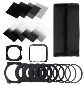 8 Pcs Square Gradient lenses + ND Filter Kit For Camera 67 to 82mm