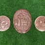 Vintage Indian Hand Crafted Embossed Copper Art Oval Image 10