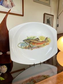 Vintage Fish Platter English Ironstone Meakin Studio Art