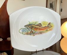 Vintage Fish Platter English Ironstone Meakin Studio Art