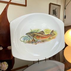 Vintage Fish Platter English Ironstone Meakin Studio Art