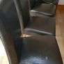 Brown Leather dining room chairs Image 3