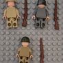 Lego compatible, military figures, Russian / British / German infantry. 15 figures plus rifles. Image 2