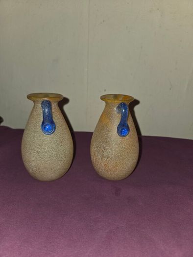 Matching Pair of Spanish Lafiore Vases