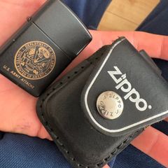 zippo lighter and sheath USA made camping collectible