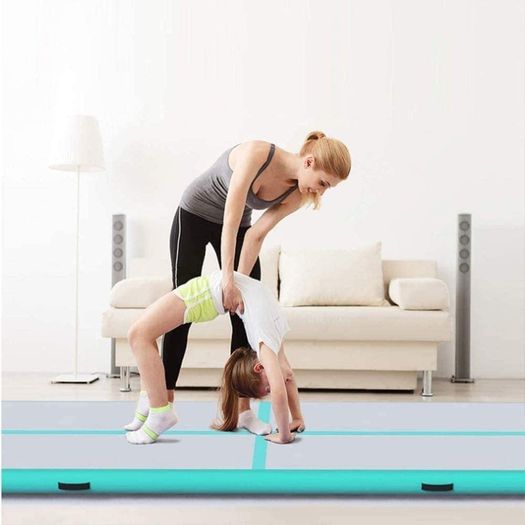 Air Inflatable Gymnastics Mat Tumbling Mats 10ft Track 4 Inch Thickness Tumble Tracks for Home Use/Training/Yoga with Electric Pump (FREE POSTAGE)