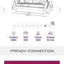 French Connection DFS Zinc Grey 4 seater couch and armchair set Image 9