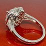 Silver Moissanite & Pink Sapphire Statement Ring Image 10