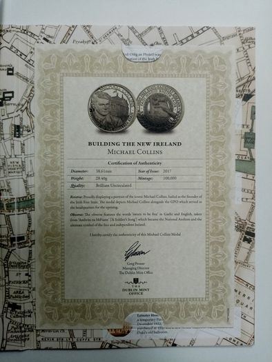 Michael Collins Commemorative Coins - The Path To Freedom Coin - Building The New Ireland Coin
