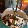Vintage Bouillotte Toleware Lamp Image 2